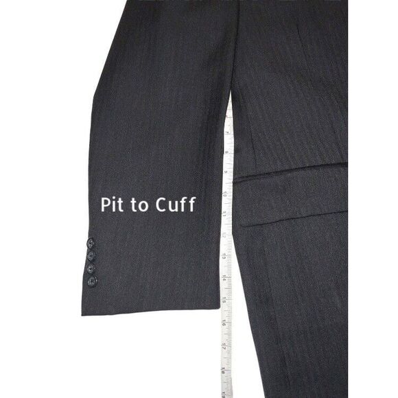 Loro Piana John W. NordstromMen3ButtonBlazer 100% WoolSize 44CHARCOALGREYPINSTIP - Picture 10 of 12